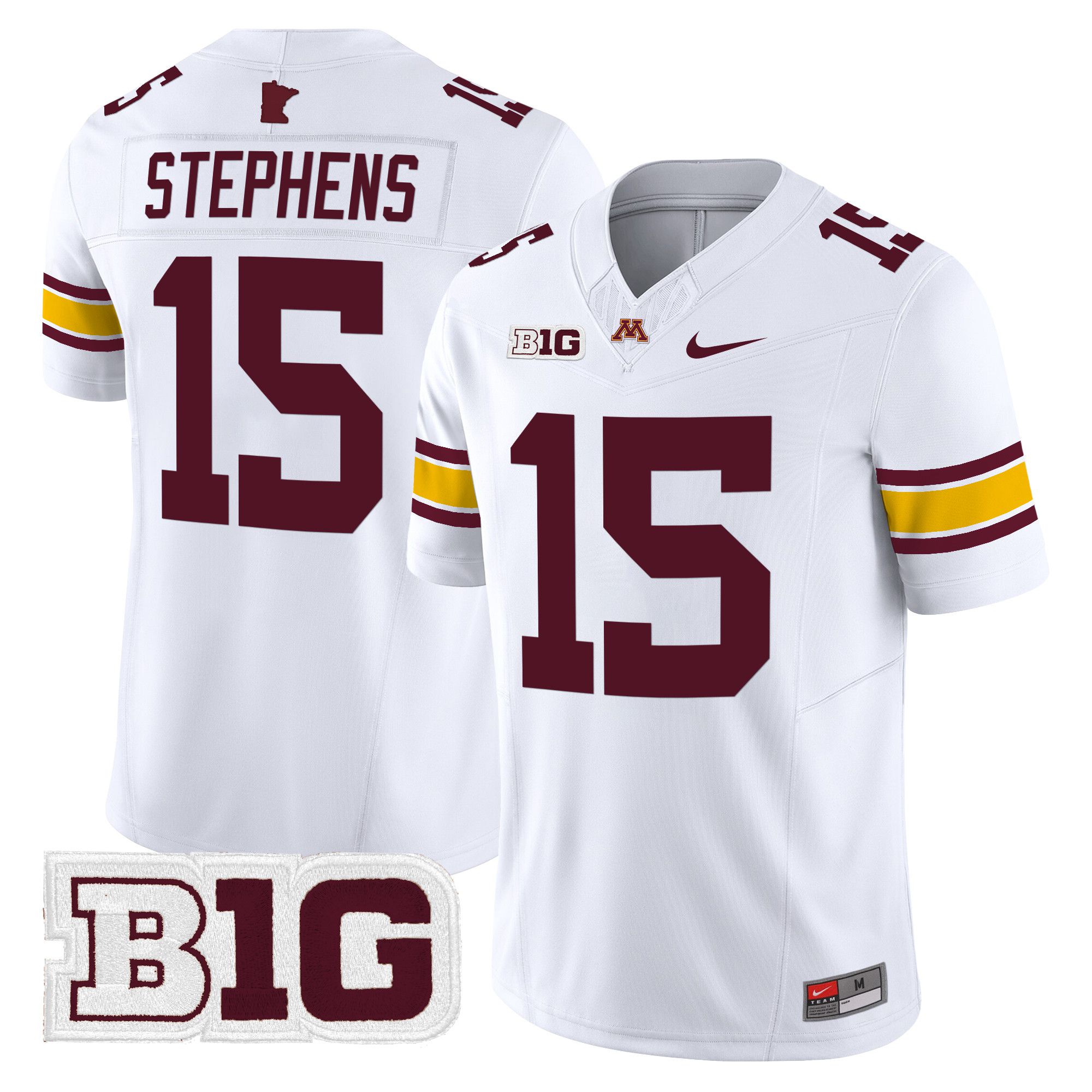 Men Minnesota Golden Gophers 15 Stephens White Nike 2024 Vapor Limited NCAA Jersey